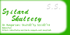 szilard skultety business card